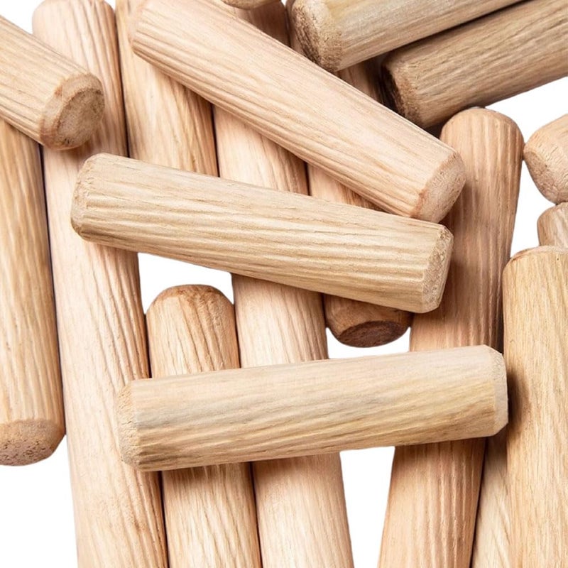 Fetoatar 150Pcs Wooden Dowel Pins Kit 3/8x1-3/16 Inch Small Fluted Wood Dowels Pegs Hardwood Pin for Furniture Woodworking Crafts, Furniture, Door, DIY - Image 3